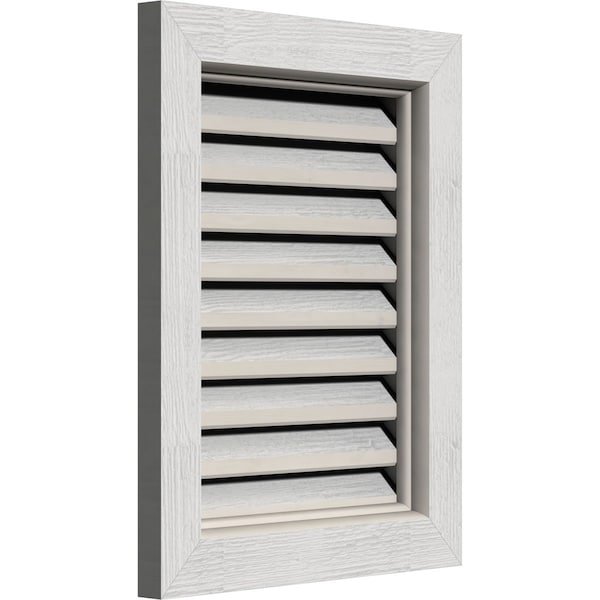 Vertical Gable Vent, Functional, Western Red Cedar Gable Vent W/ Brick Mould Face Frame, 24W X 32H